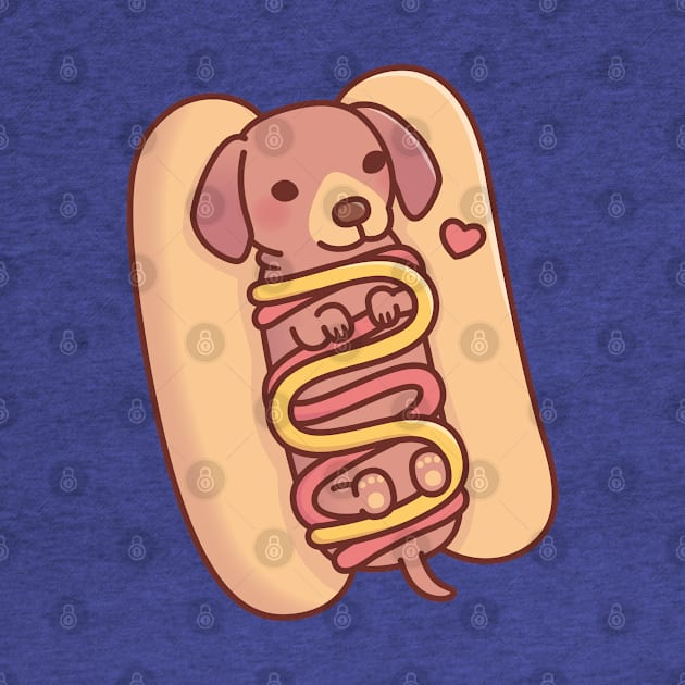 Cute Dachshund Hotdog Bun by rustydoodle